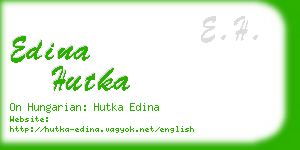 edina hutka business card